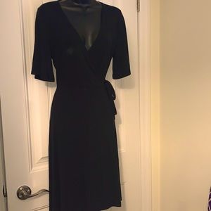 Black Jersey Wrap Dress Size Small $15 if you Buy 2 or more